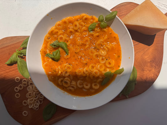 Tomato-free version of spaghettio's - recipe using CARINARA pasta sauce
