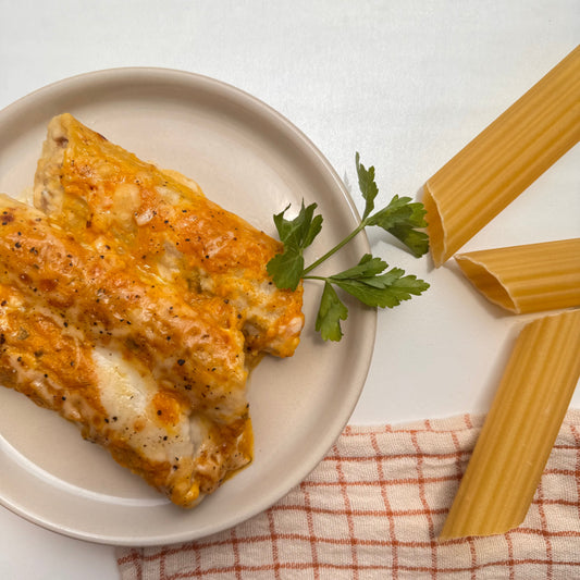 3 Meat Cannelloni Recipe with CARINARA, a tomato-free pasta sauce